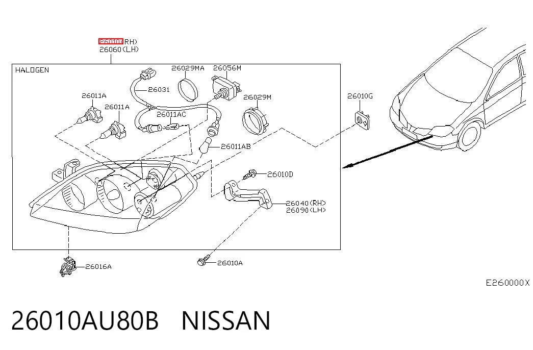  Фара права Nissan Primera 
