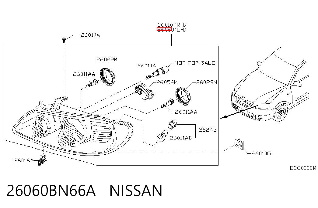 Купити Фара ліва Nissan Almera II N16