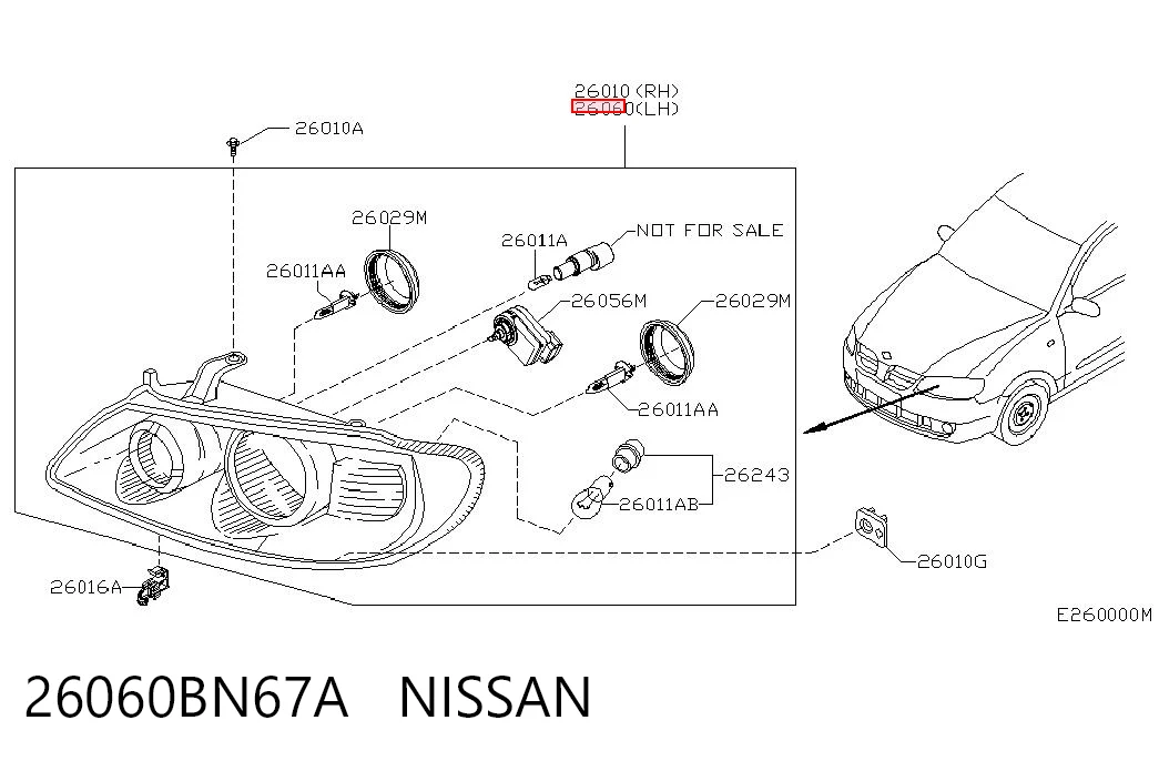  Фара ліва Nissan Almera 2