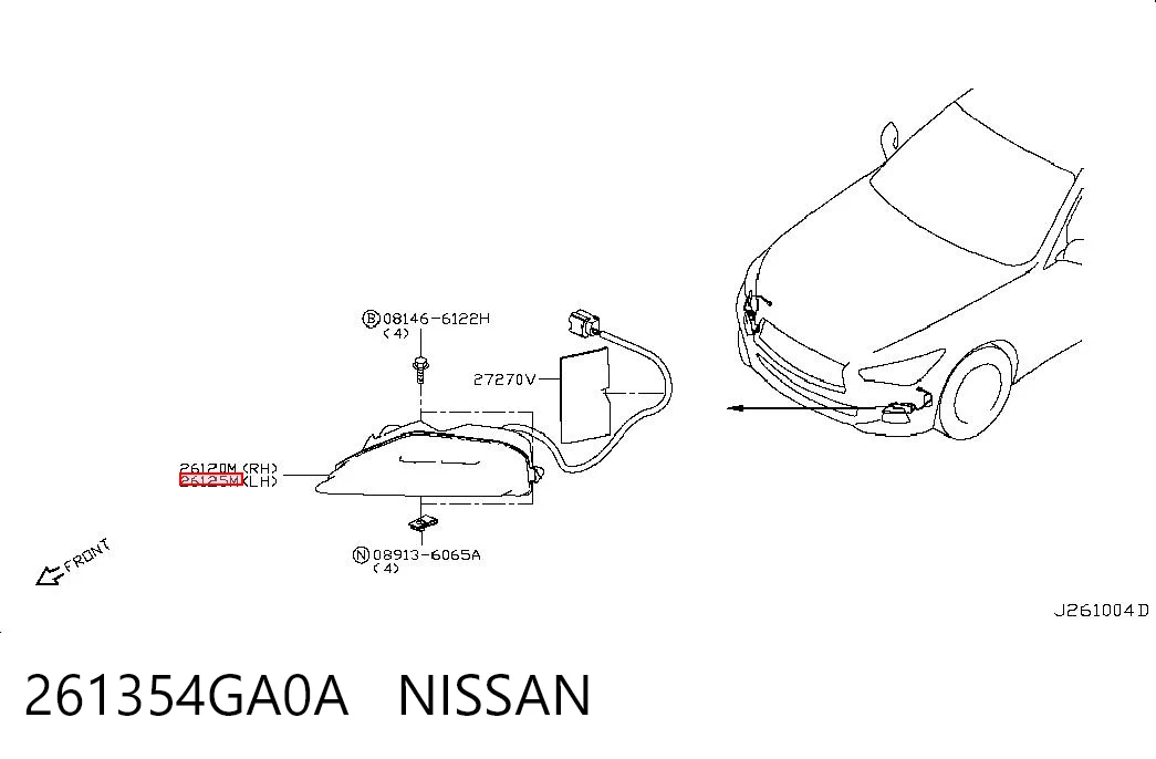 261354GA0A Nissan/Infiniti Лівий покажчик повороту