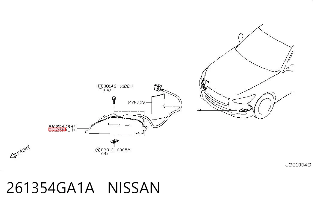 261354GA1A Nissan/Infiniti Лівий покажчик повороту