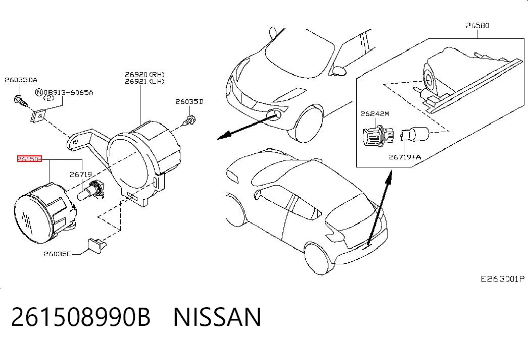 Купити B615089928 Renault (RVI) Фара протитуманна, ліва=права