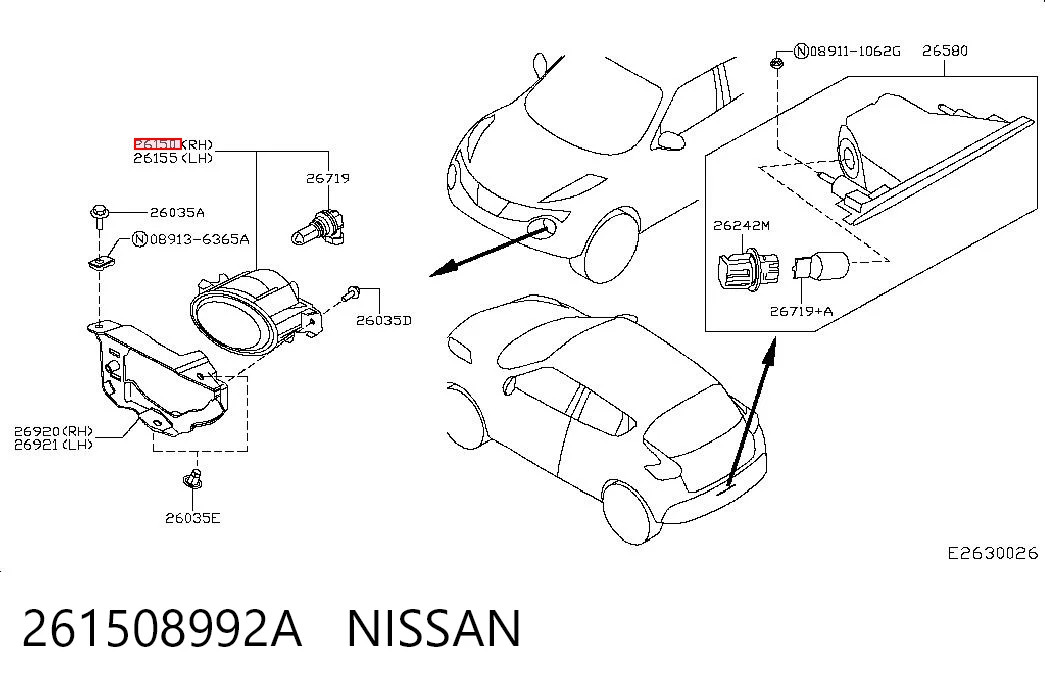 Купити 89206441 Renault (RVI) Протитуманка права