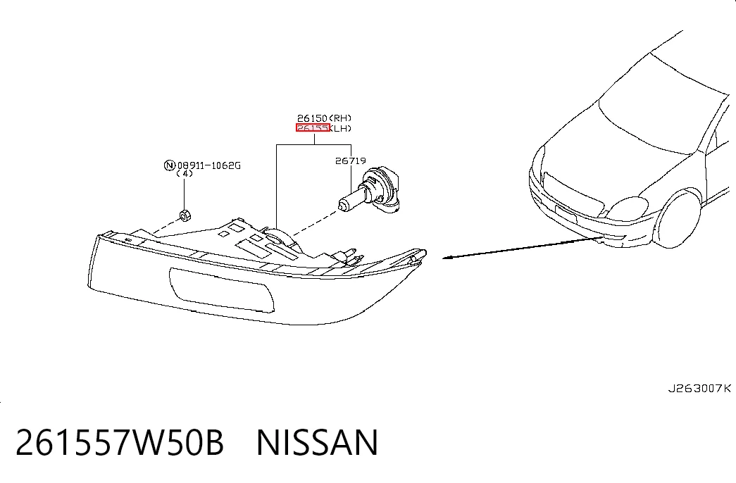 Туманка ліва на Nissan Teana  J31