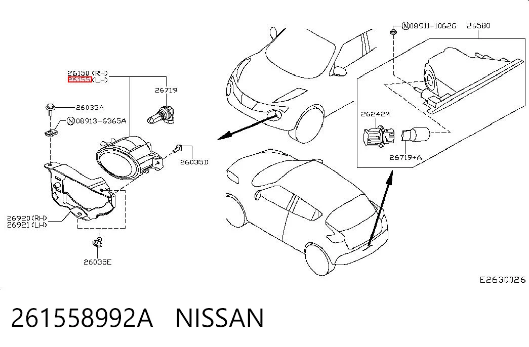 Фара протитуманна, ліва 89206431 Renault (RVI)