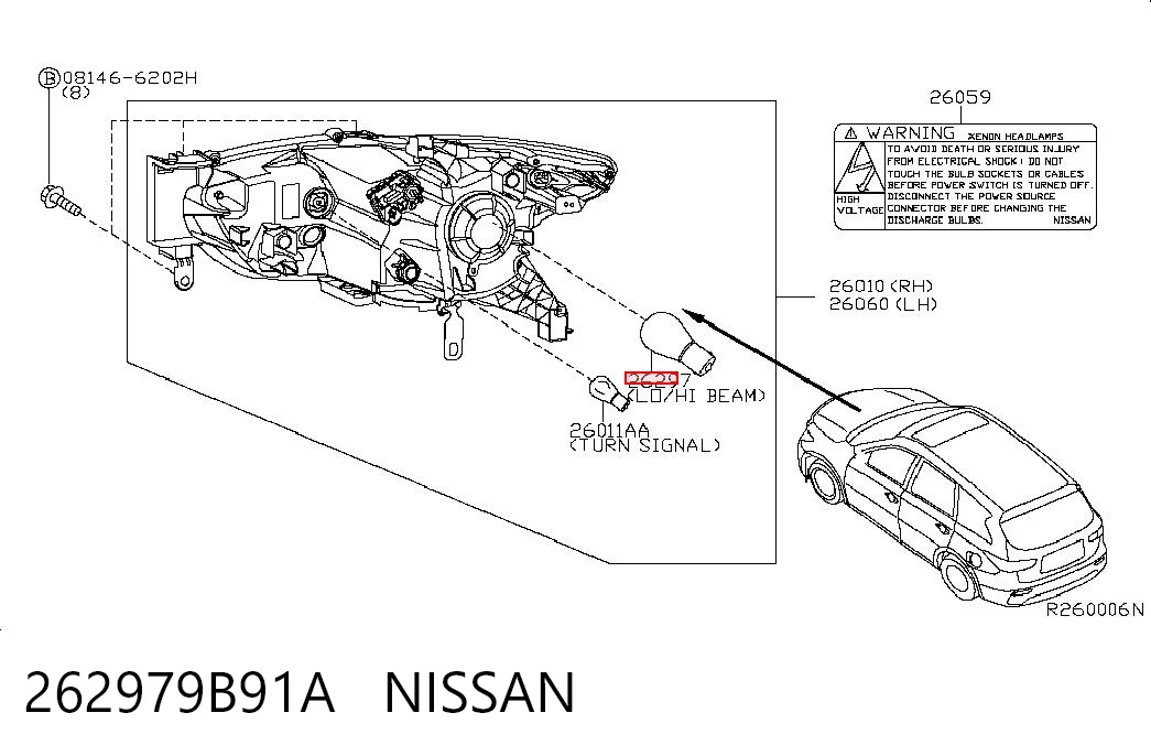 262979B91A Nissan/Infiniti 