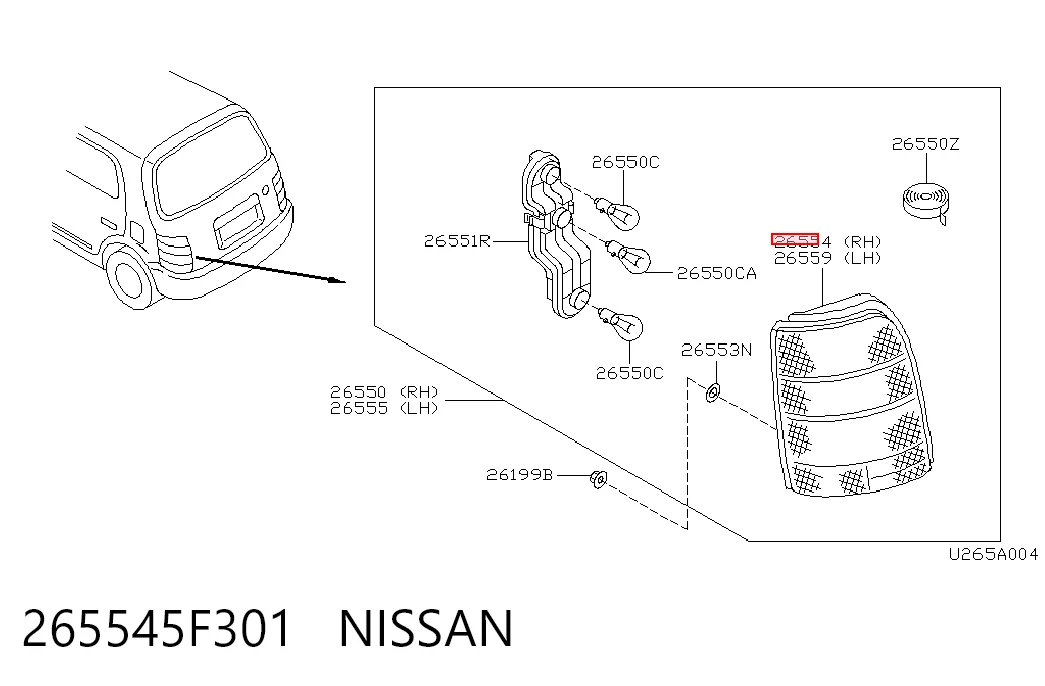 Ліхтар задній правий на Nissan Micra  K11