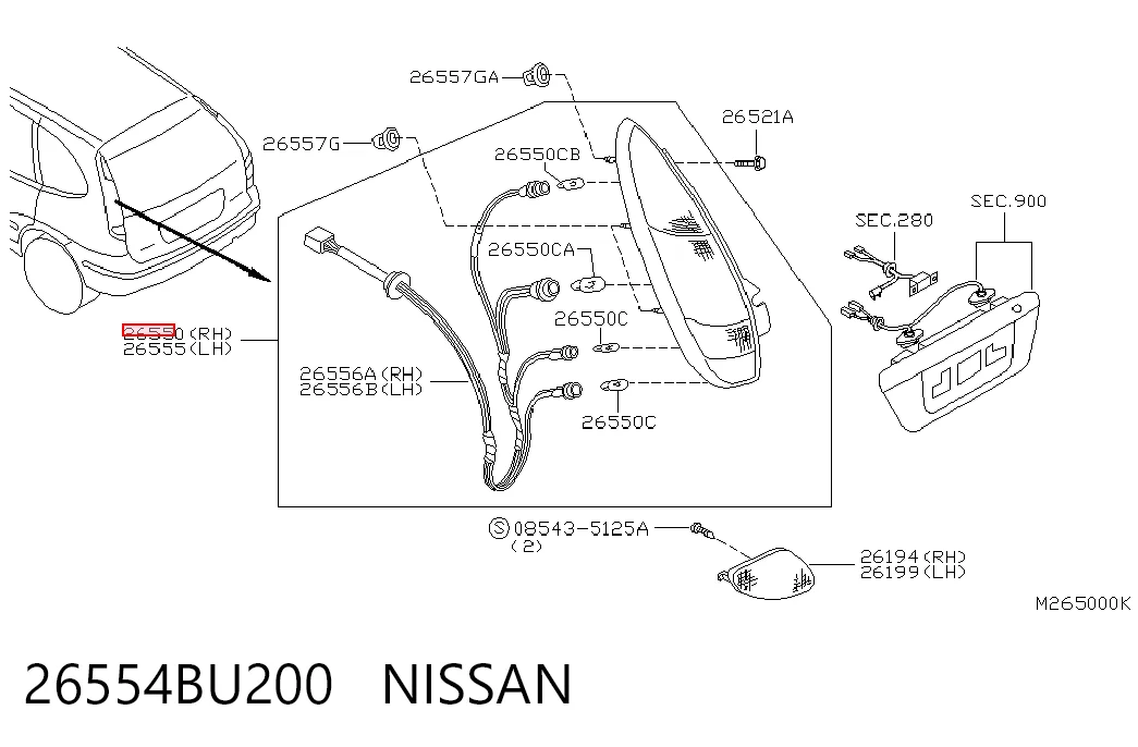 Ліхтар задній правий на Nissan Almera TINO V10