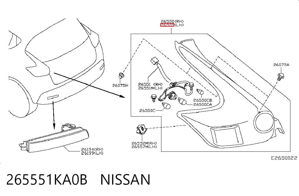 Задня ліва фара на Nissan JUKE JPN F15
