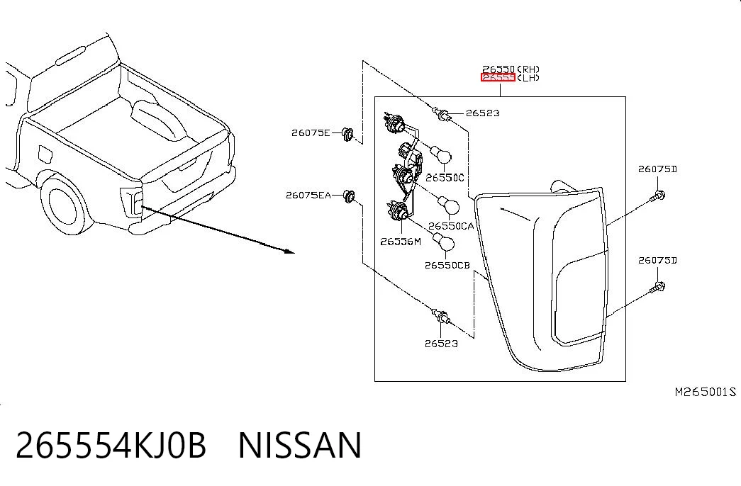 Купити Лівий стоп Nissan Navara NP300 IV D23, D23T