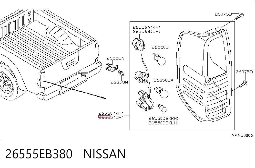  Лівий стоп Nissan Navara 