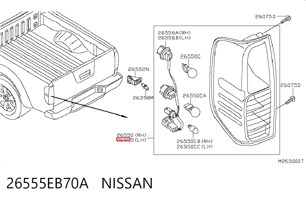 Купити Лівий стоп Nissan Navara NP300 III D40