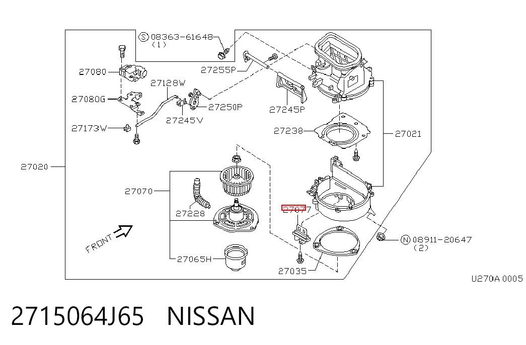 Резистор обігрівача Nissan Maxima седан (A32) (1994 - 2000) ціна, від 16.84 USD