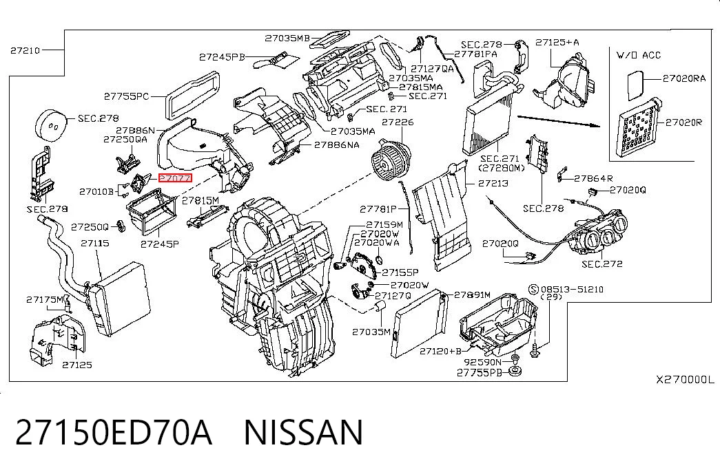 27150ED70A Nissan/Infiniti Регулятор оборотів пічки