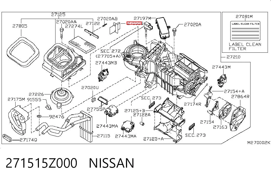 271515Z000 Nissan/Infiniti Регулятор оборотів пічки
