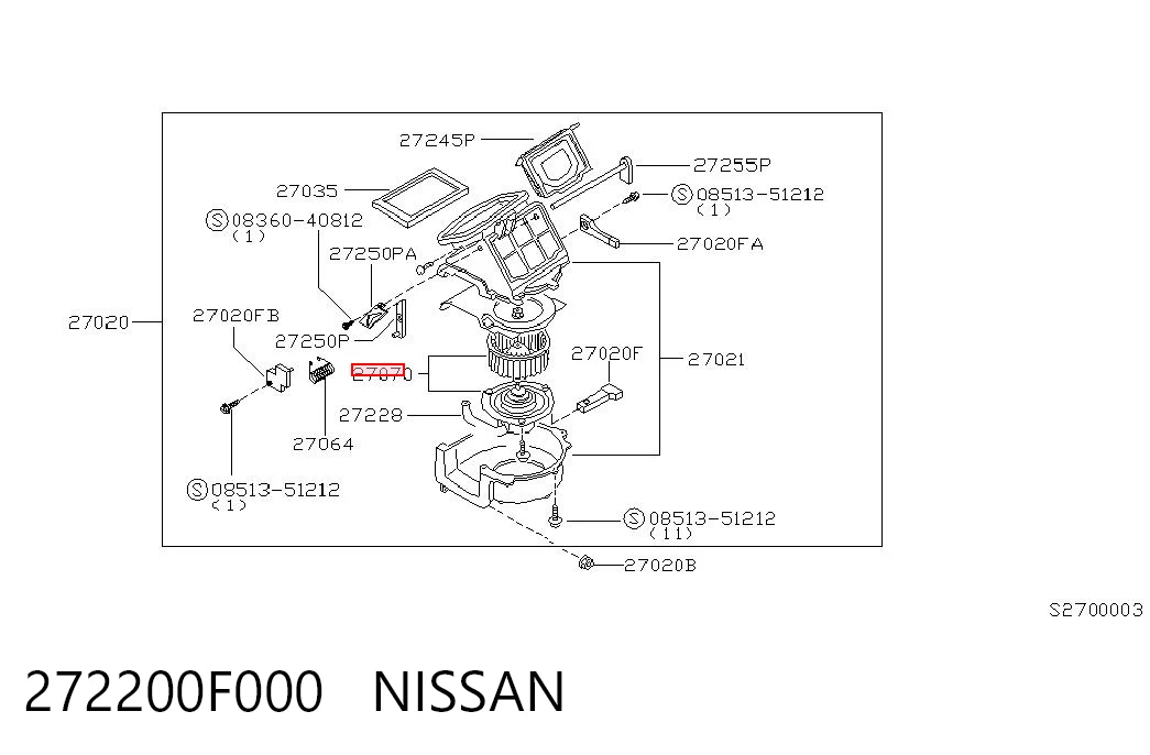 Електромотор пічки на Nissan Terrano II R20