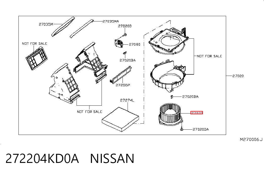 Двигун вентилятора пічки (обігрівача салону) Nissan Navara D23, D23T