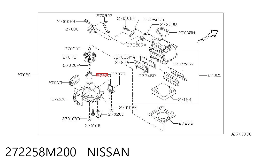 Електромотор пічки на Nissan Almera II N16