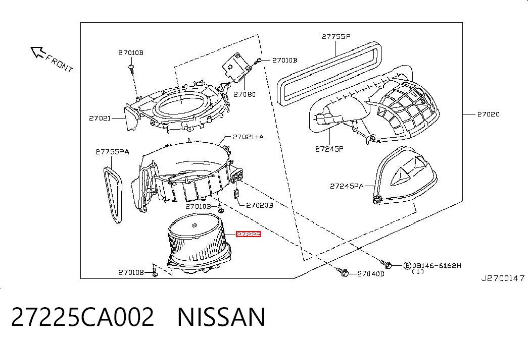 Електромотор пічки на Nissan Teana  J32