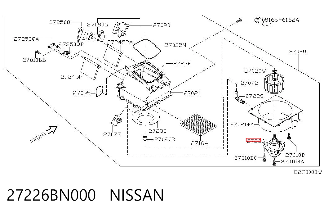 Купити Вентилятора пічки Nissan Almera II N16