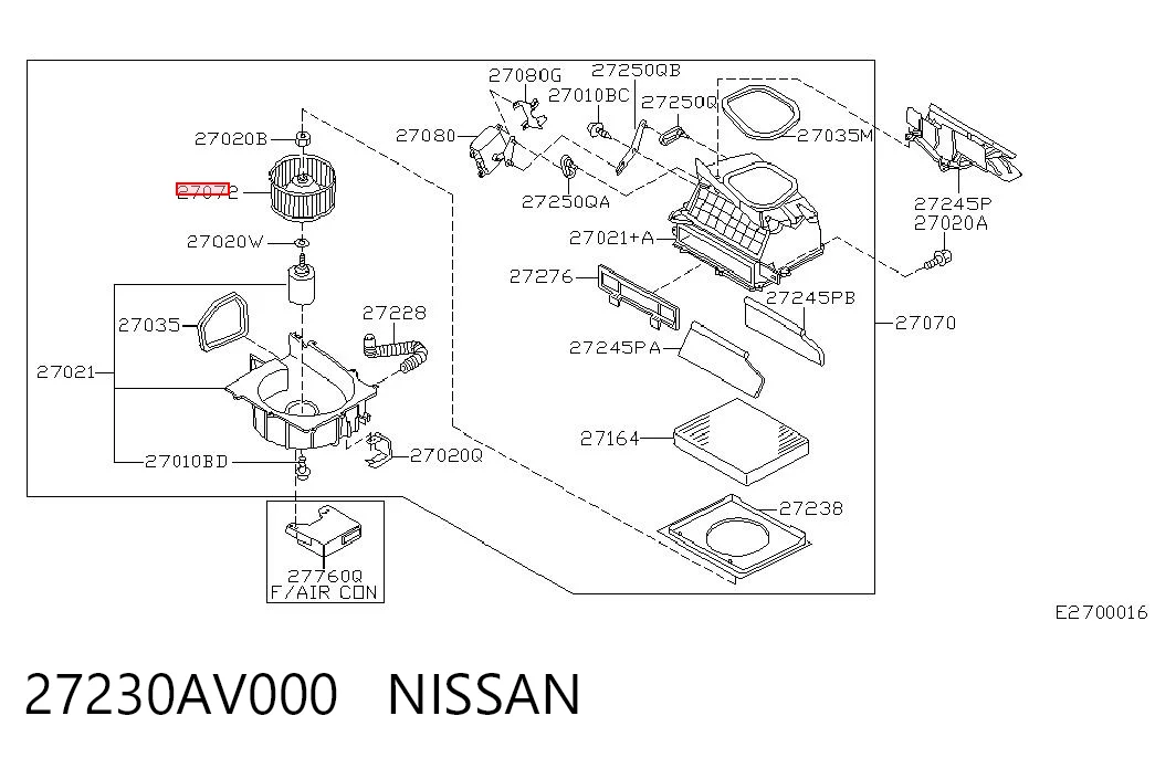 Моторчик пічки Nissan Almera II