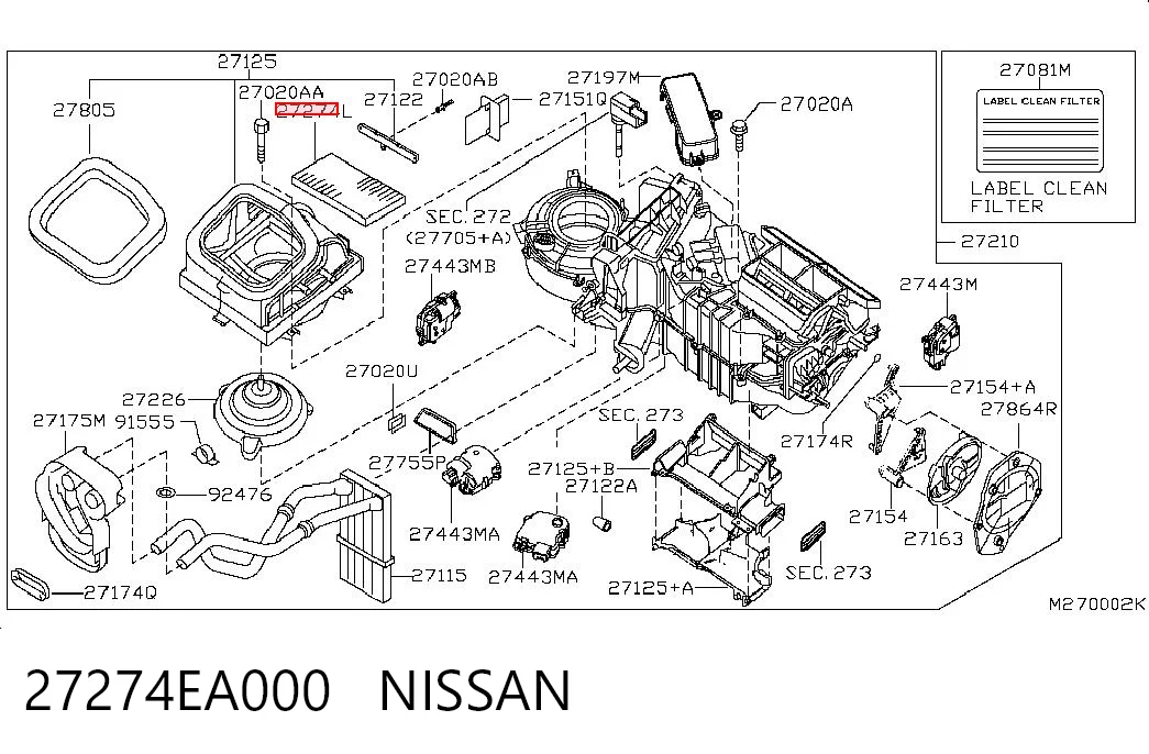 Купити Фільтр салону Nissan Pathfinder  R51M