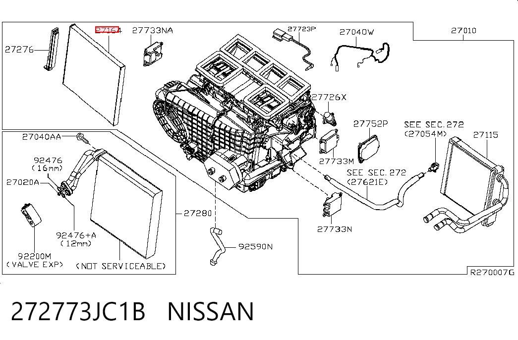272773JC1B Nissan/Infiniti Внутрішньосалонний фільтр
