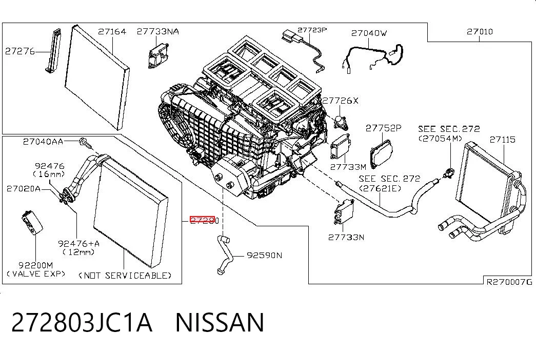 272803JC1A Nissan/Infiniti Охолоджувач повітря