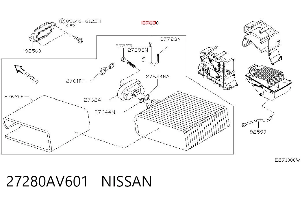 Охолоджувач повітря на Nissan Almera II N16