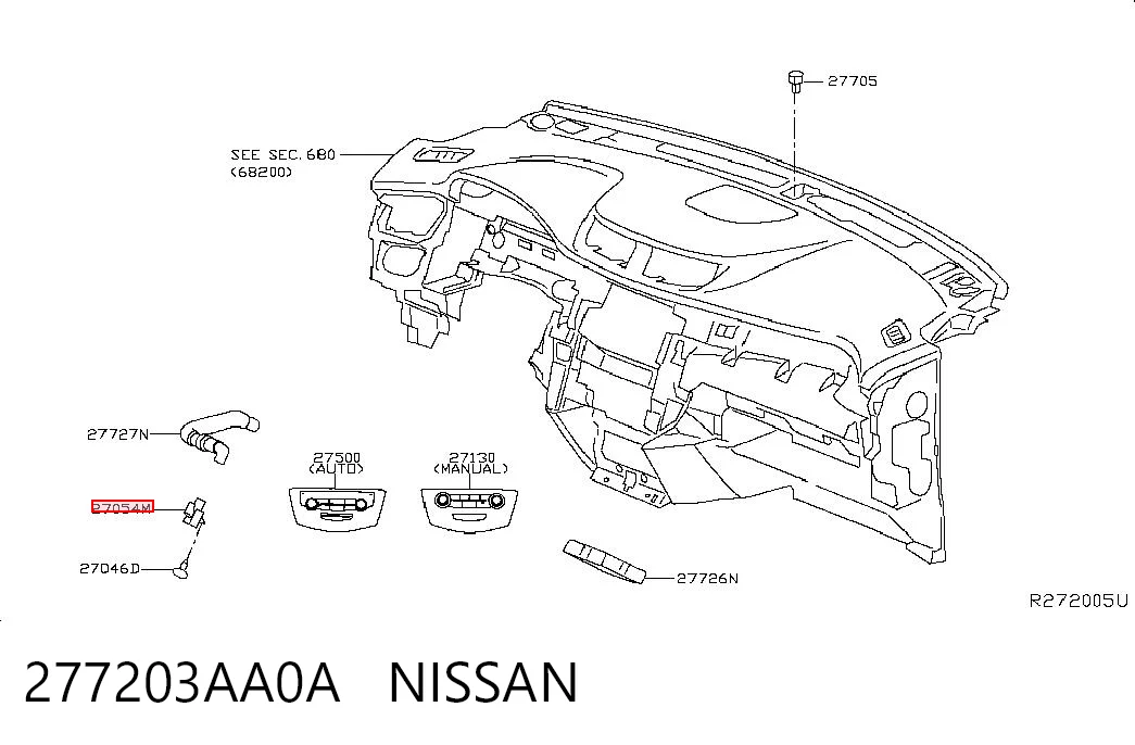 Датчик температури салону на Nissan Qashqai II J11