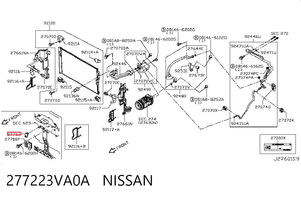 277223VA0A Nissan/Infiniti Датчик температури навколишнього середовища