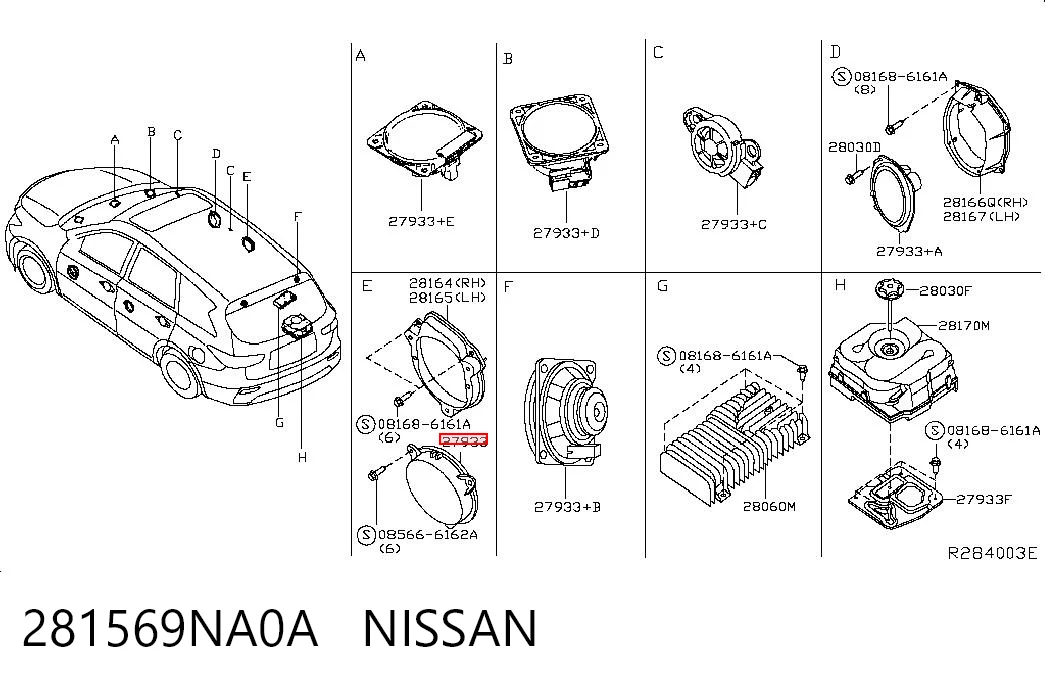 281569NA0A Nissan/Infiniti Динамік передній