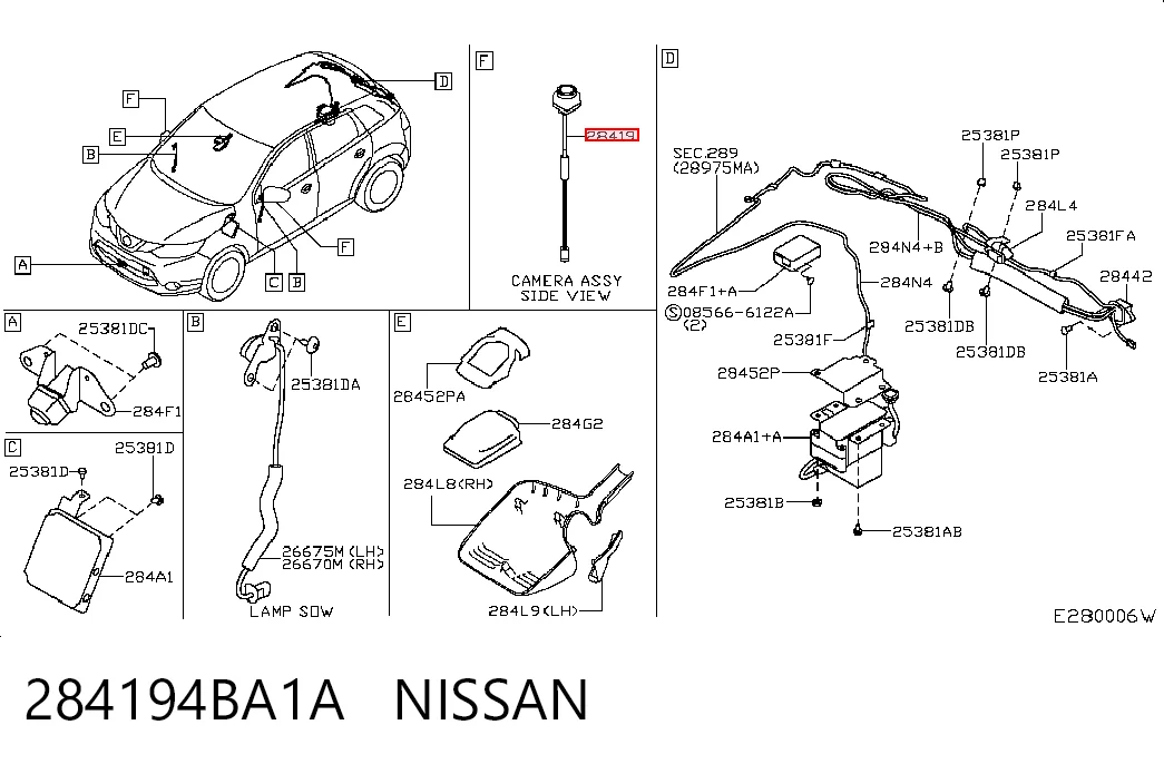 284194BA1A Nissan/Infiniti Камера заднього виду