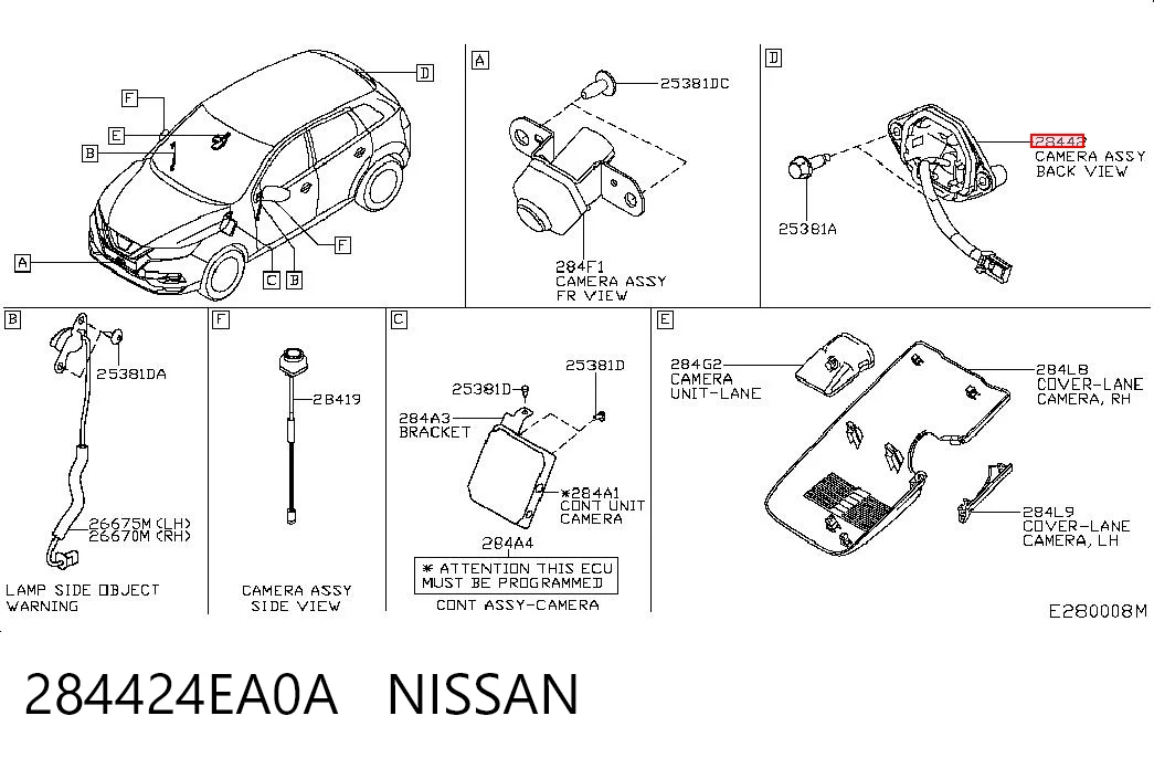 284424EA0A Nissan/Infiniti Камера заднього виду