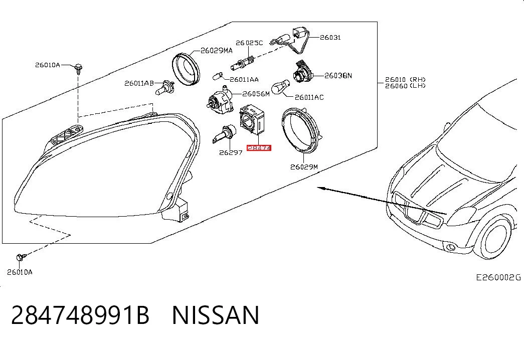 284748991B Nissan/Infiniti Реле управління ксеноном / біксенон