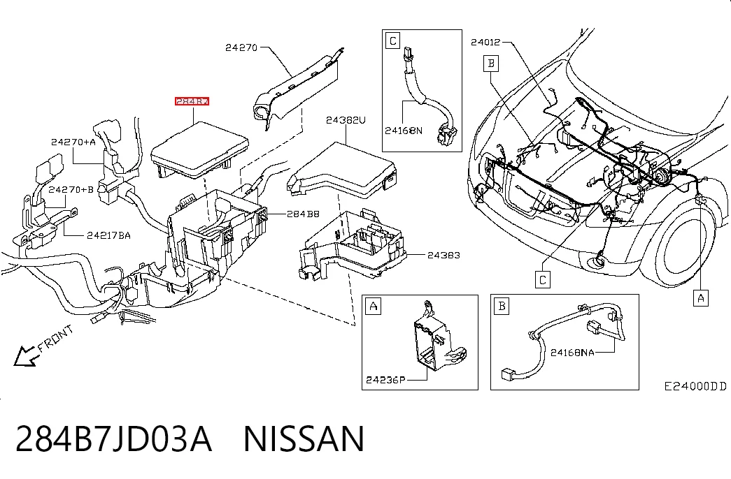Реле запобіжників на Nissan Qashqai I J10