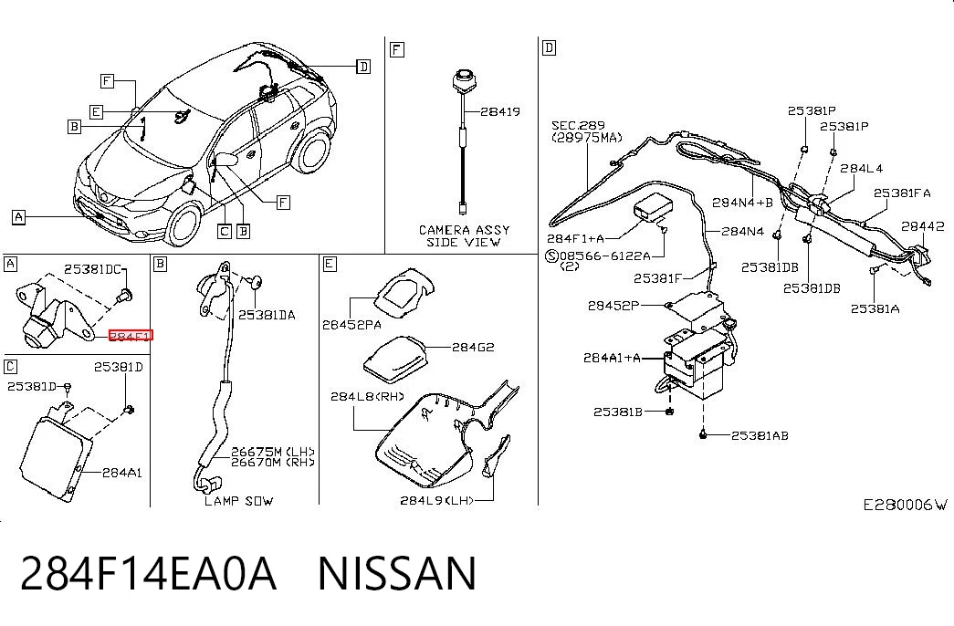284F14EA0A Nissan/Infiniti Камера заднього виду