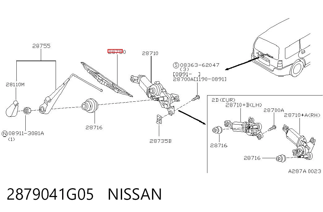 2879041G05 Nissan/Infiniti