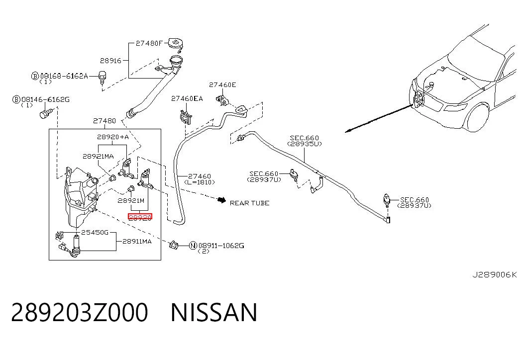 289203Z000 Nissan/Infiniti Мотор омивача
