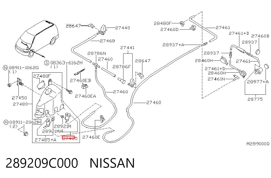  Моторчик омивача Nissan Micra 