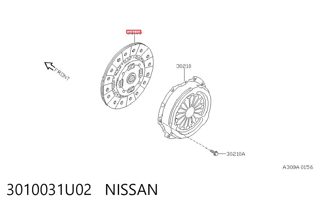 Диск зчеплення ведений Nissan Maxima 