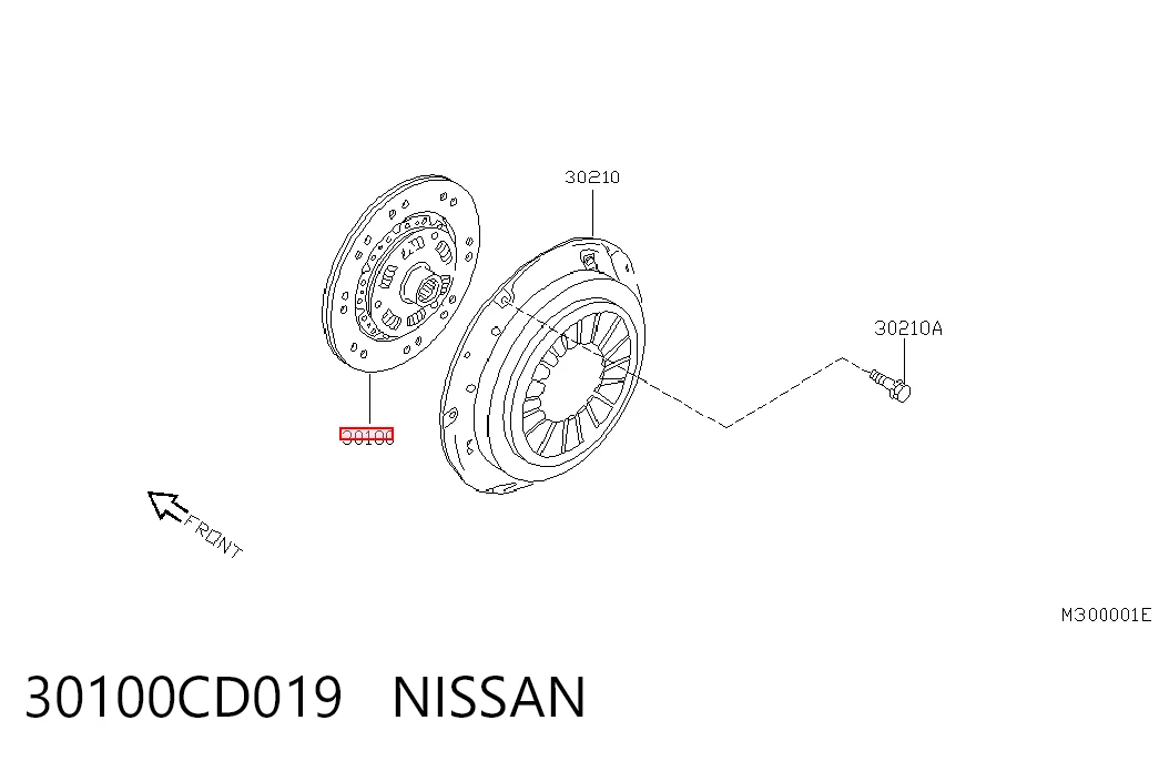 30100CD019 Nissan/Infiniti Диск зчеплення