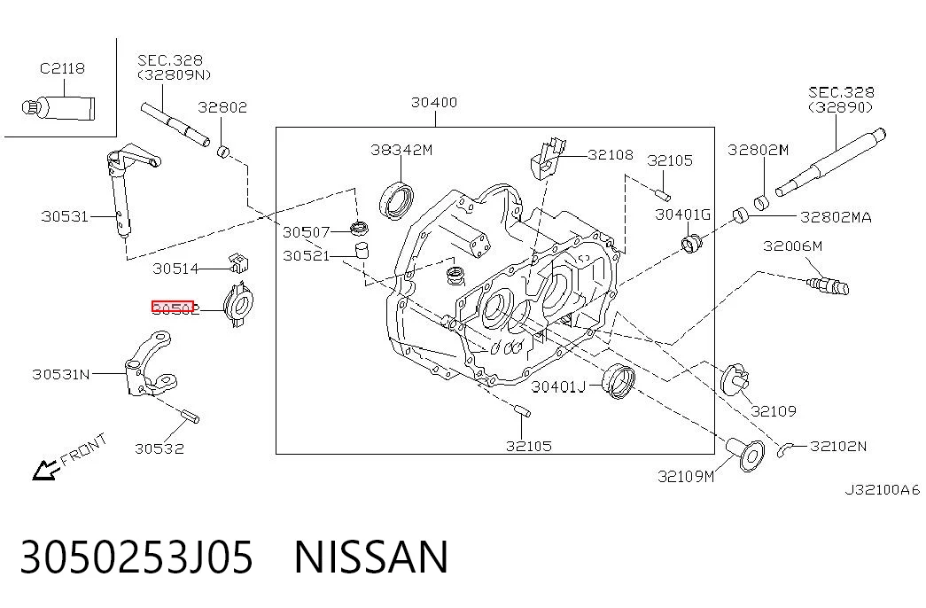 Підшипник ковзання зчеплення на Nissan Almera TINO V10