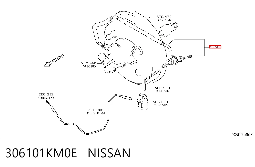 Циліндр зчеплення, головний на Nissan Tiida  C11X