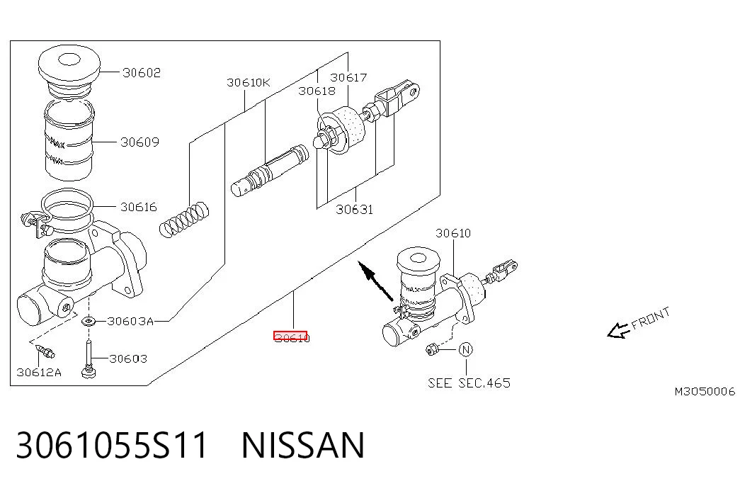 Циліндр зчеплення Nissan Terrano I