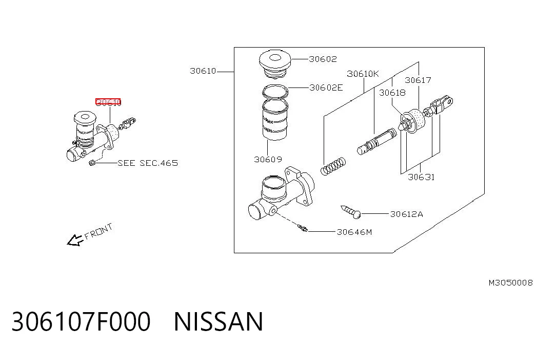  Головний циліндр зчеплення Nissan Terrano 2