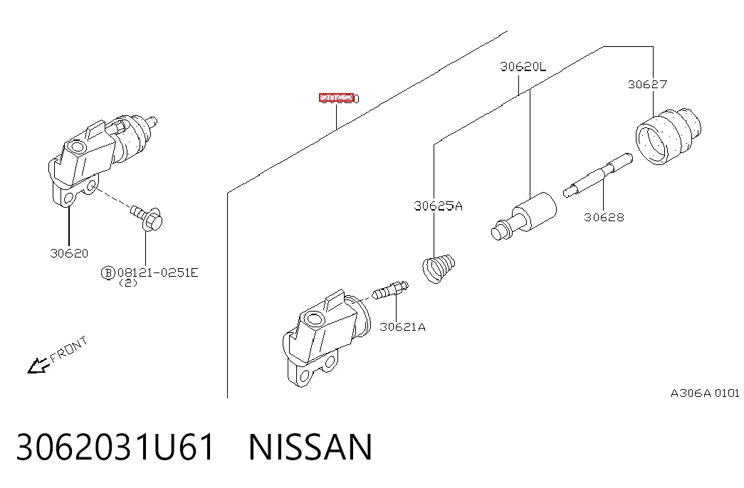  Робочий циліндр зчеплення Nissan Maxima 