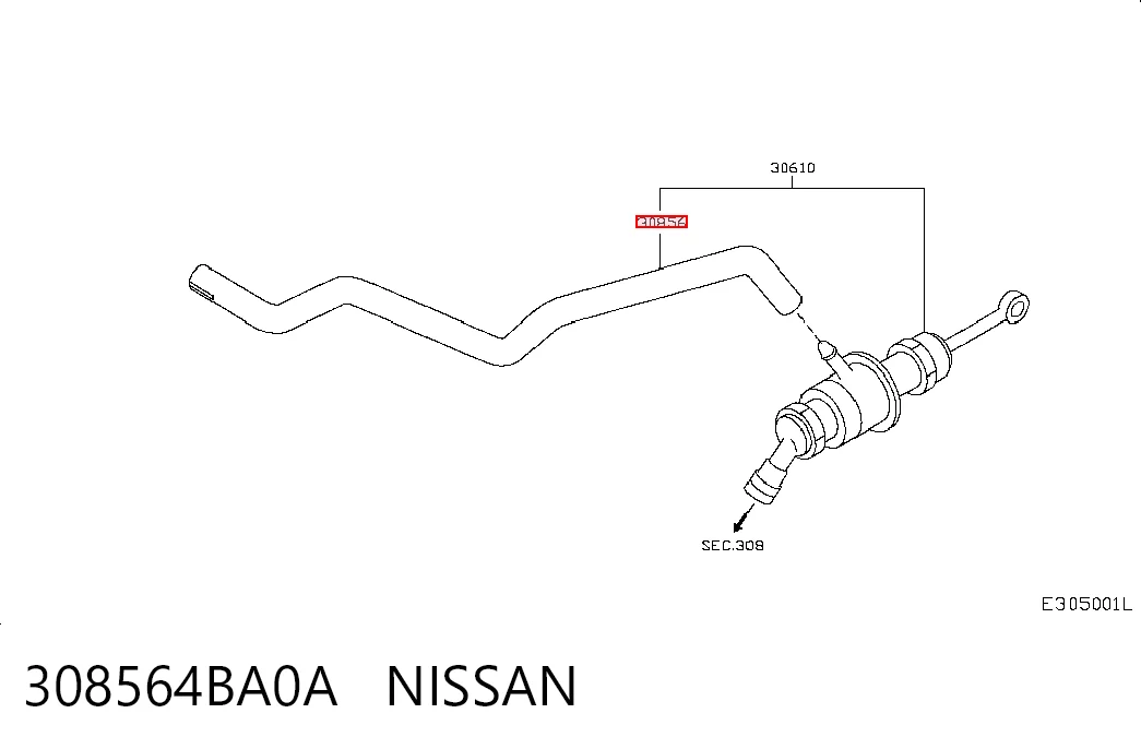 Шланг зчеплення Nissan Qashqai 2 J11