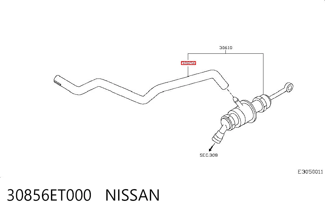 Шланг зчеплення Nissan Qashqai 1 J10