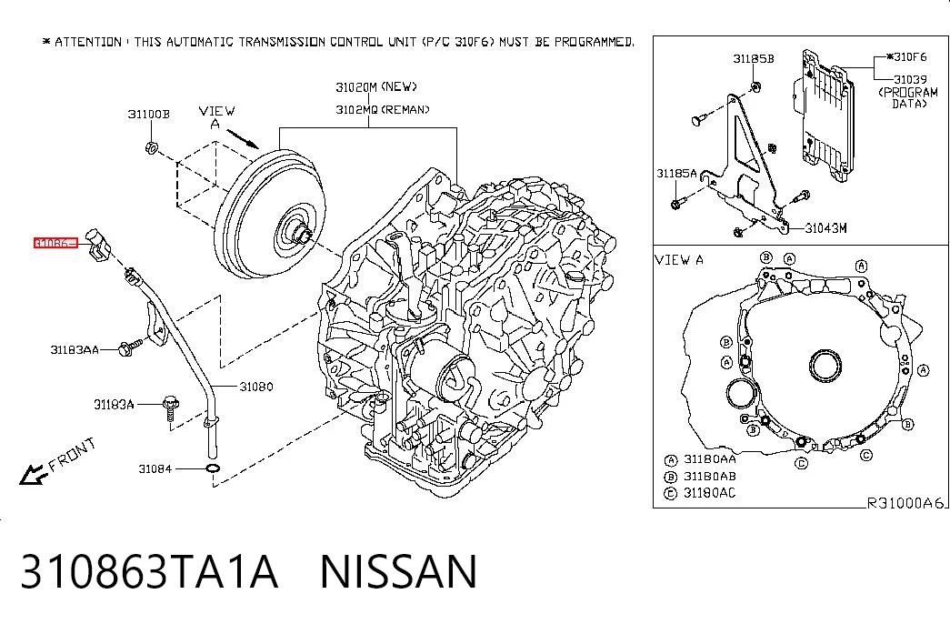 310863TA1A Nissan/Infiniti Індикатор рівня масла в автоматі